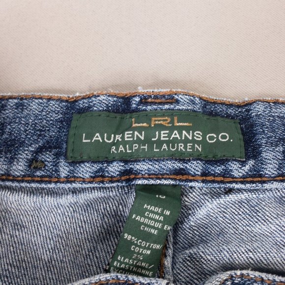 Vintage LRL Ralph Lauren Jeans Womens 10 Blue High Rise Denim Straight #2853 - Picture 8 of 8